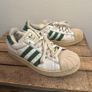 Adidas Superstar Leather 80s‎ Sneakers Men's 8 US Vintage, GREEN Low Hype